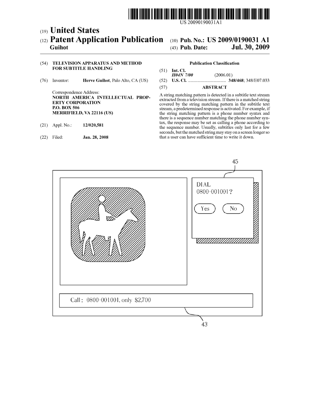 TELEVISION APPARATUS AND METHOD FOR SUBTITLE HANDLING - diagram, schematic, and image 01