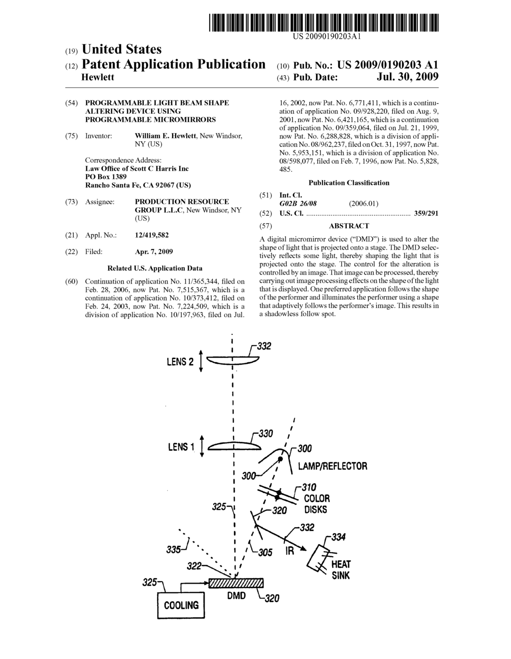 PROGRAMMABLE LIGHT BEAM SHAPE ALTERING DEVICE USING PROGRAMMABLE MICROMIRRORS - diagram, schematic, and image 01