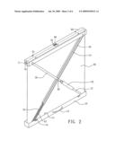 Retractable frame of projection screen diagram and image