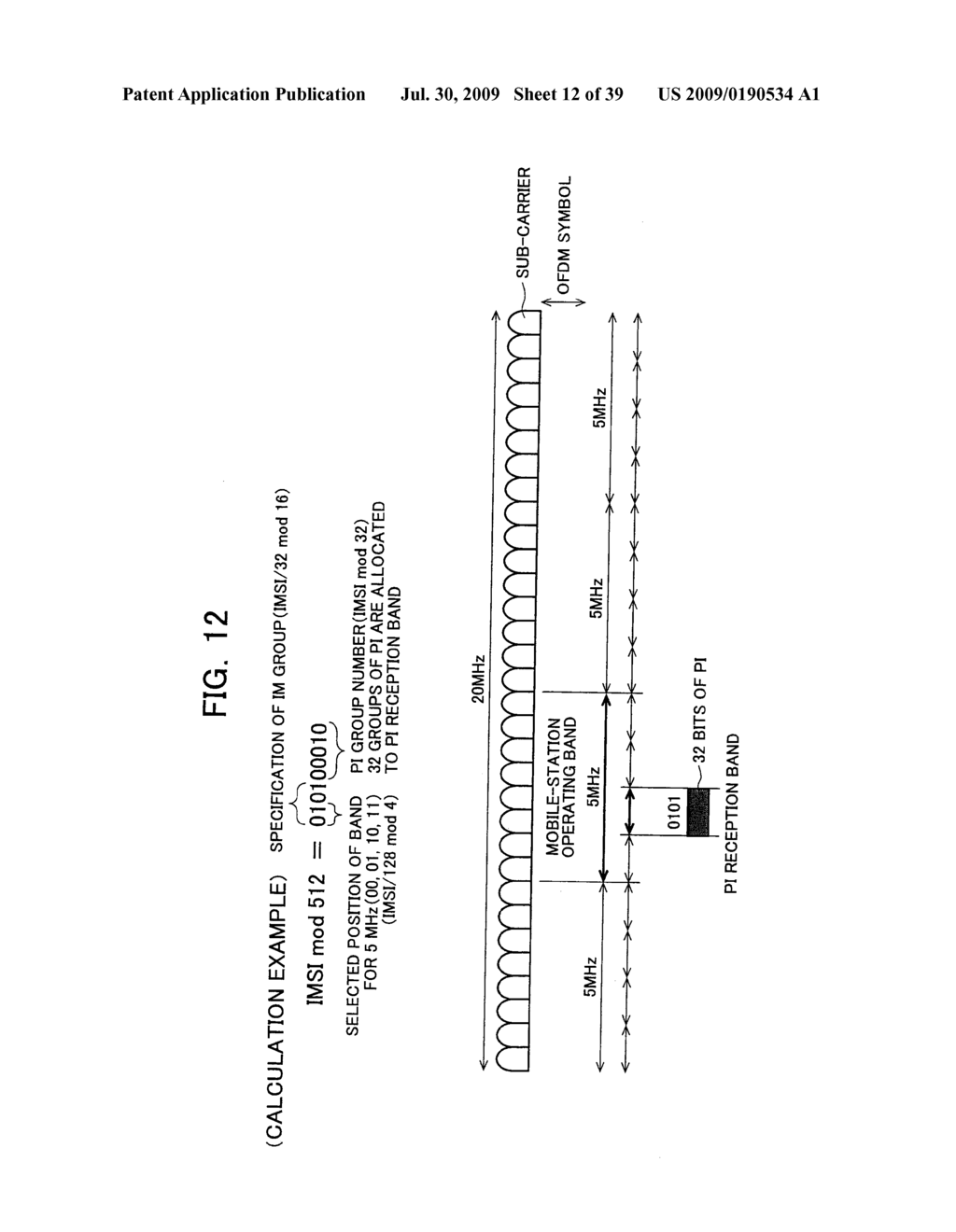 MOBILE STATION DEVICE, BASE STATION DEVICE, MOBILE STATION DEVICE OPERATING FREQUENCY BAND MAPPING METHOD, LOCATION MANAGEMENT DEVICE, MOBILE STATION DEVICE LOCATION REGISTRATION METHOD, PAGING METHOD, AND PROGRAM FOR EXECUTING THE SAME AND RECORDING MEDIUM - diagram, schematic, and image 13