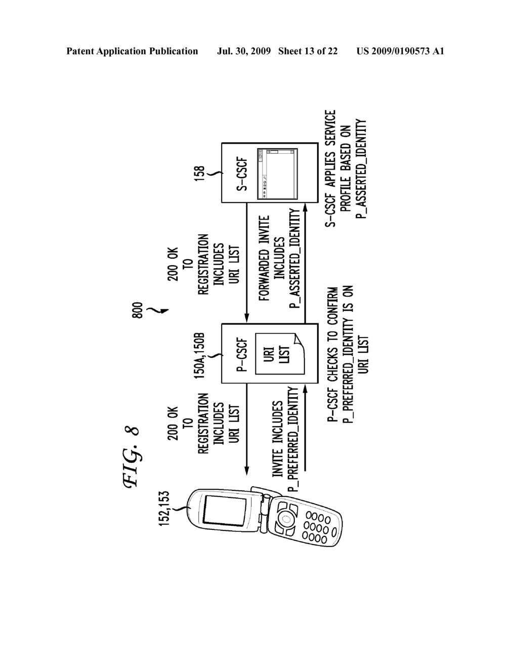 SYSTEM AND METHOD OF PROVIDING IMS SERVICES TO USERS ON TERMINATING NON IMS DEVICES - diagram, schematic, and image 14