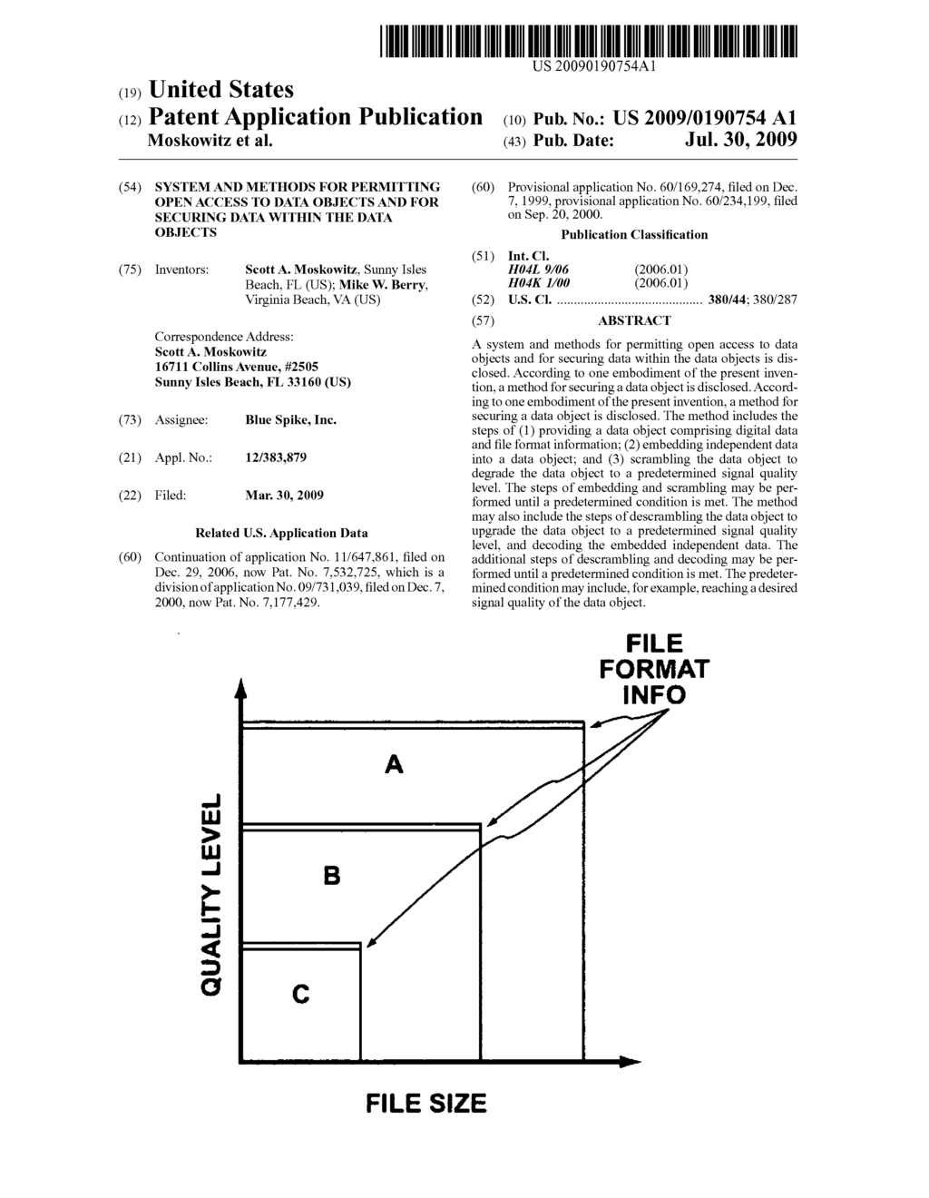 System and methods for permitting open access to data objects and for securing data within the data objects - diagram, schematic, and image 01