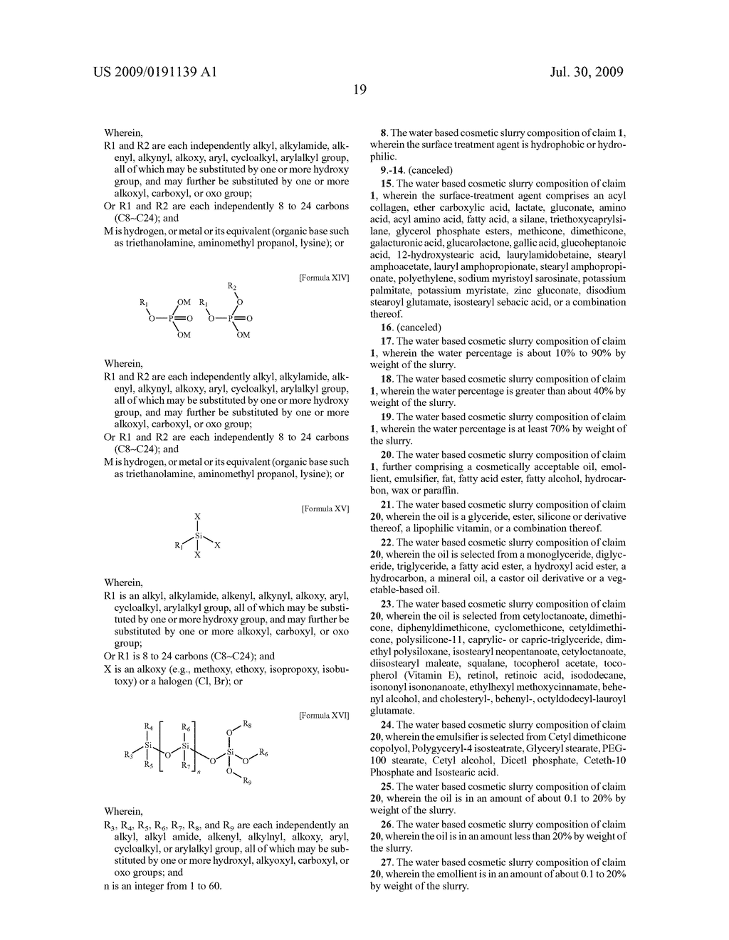 WATER BASE SLURRY COMPOSITION FOR COSMETIC PRODUCTS AND METHODS OF USE - diagram, schematic, and image 22