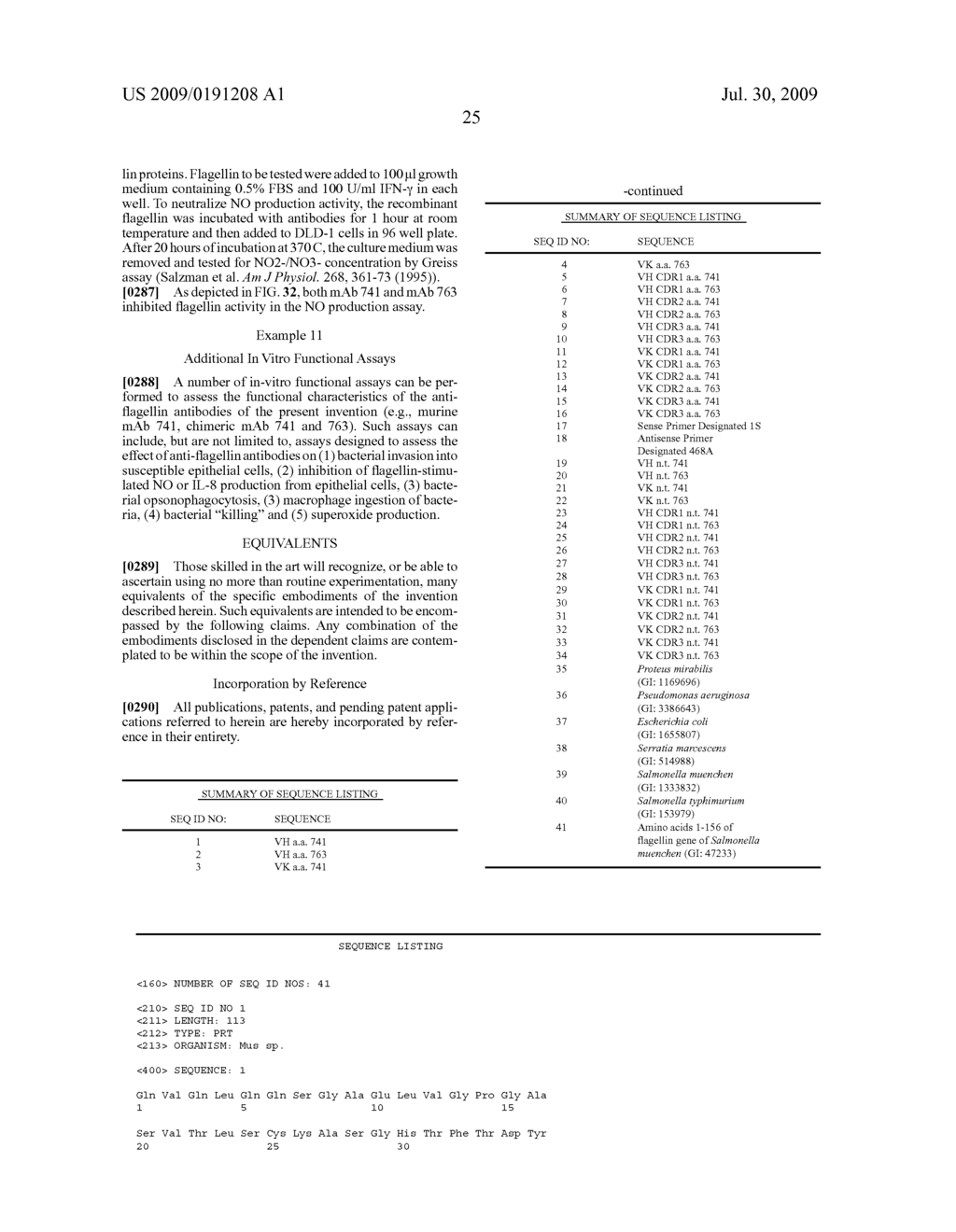 Antibodies against flagellin and uses thereof - diagram, schematic, and image 72