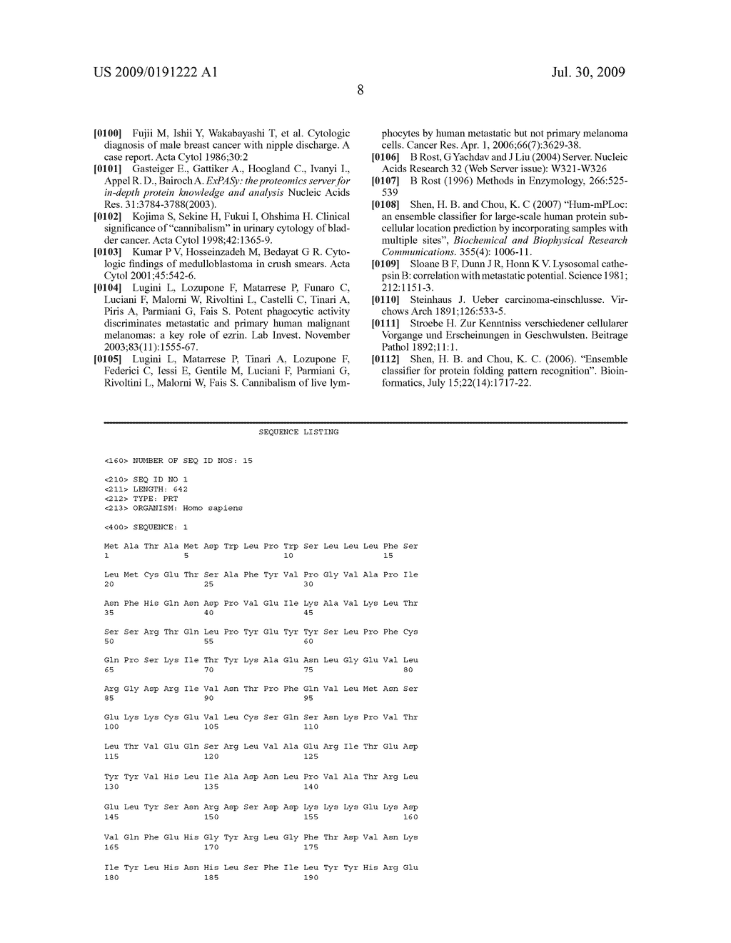 Metastatic human tumor associated molecule, methods to detect both activated gene and protein and to interfere with gene expression - diagram, schematic, and image 19