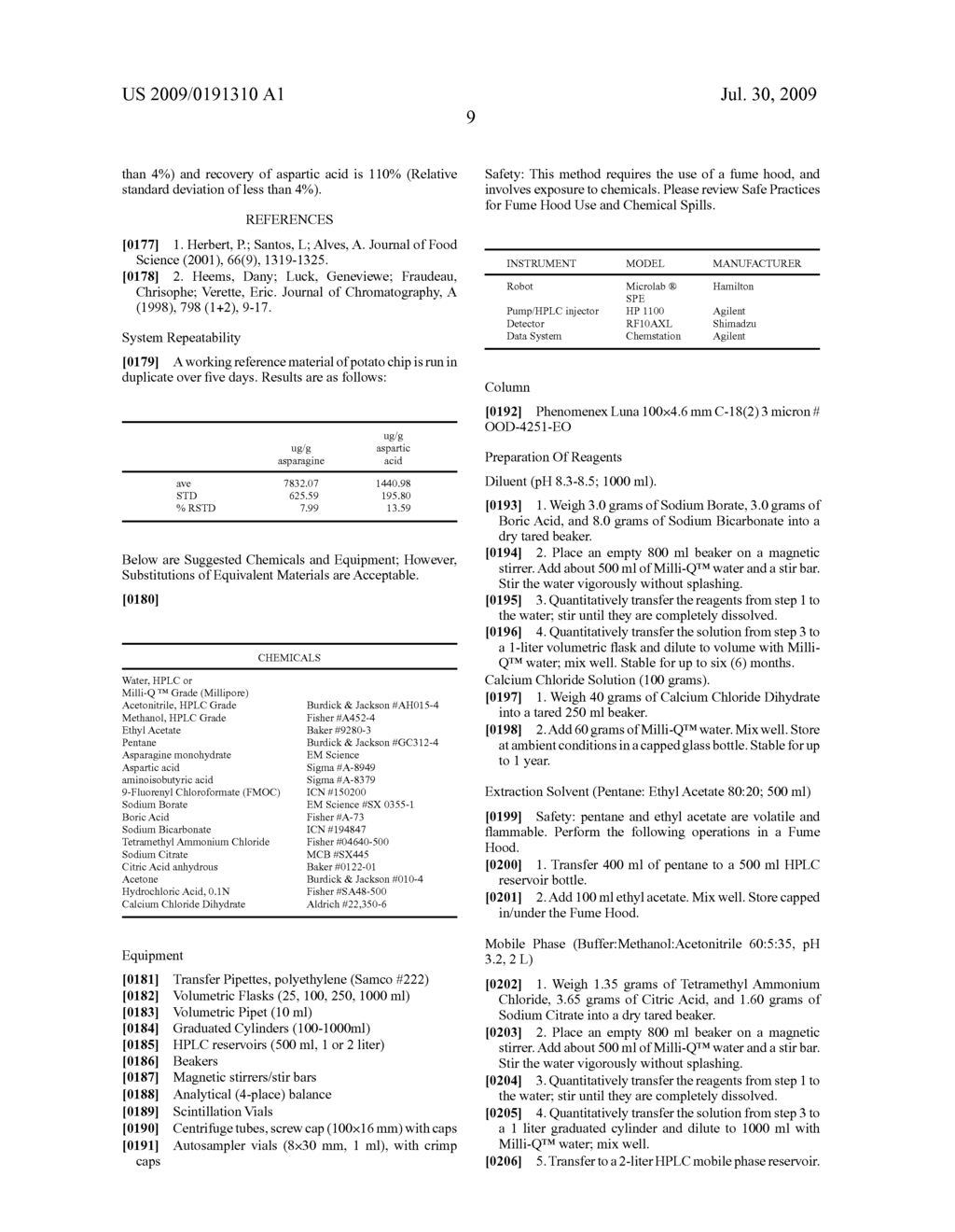 Method for Reducing Acrylamide in Foods, Foods Having Reduced Levels of Acrylamide and Article of Commerce - diagram, schematic, and image 13