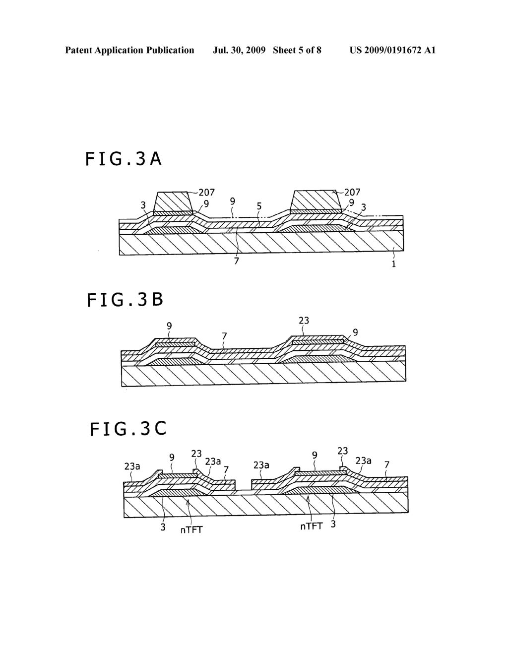 Method for production of thin-film semiconductor device - diagram, schematic, and image 06