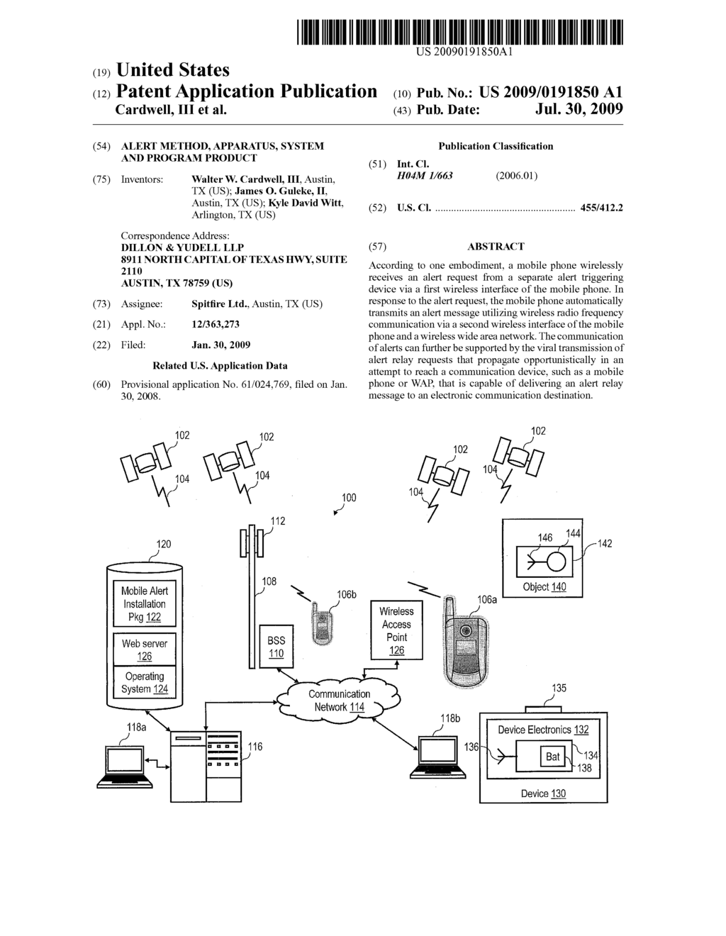 Alert Method, Apparatus, System and Program Product - diagram, schematic, and image 01