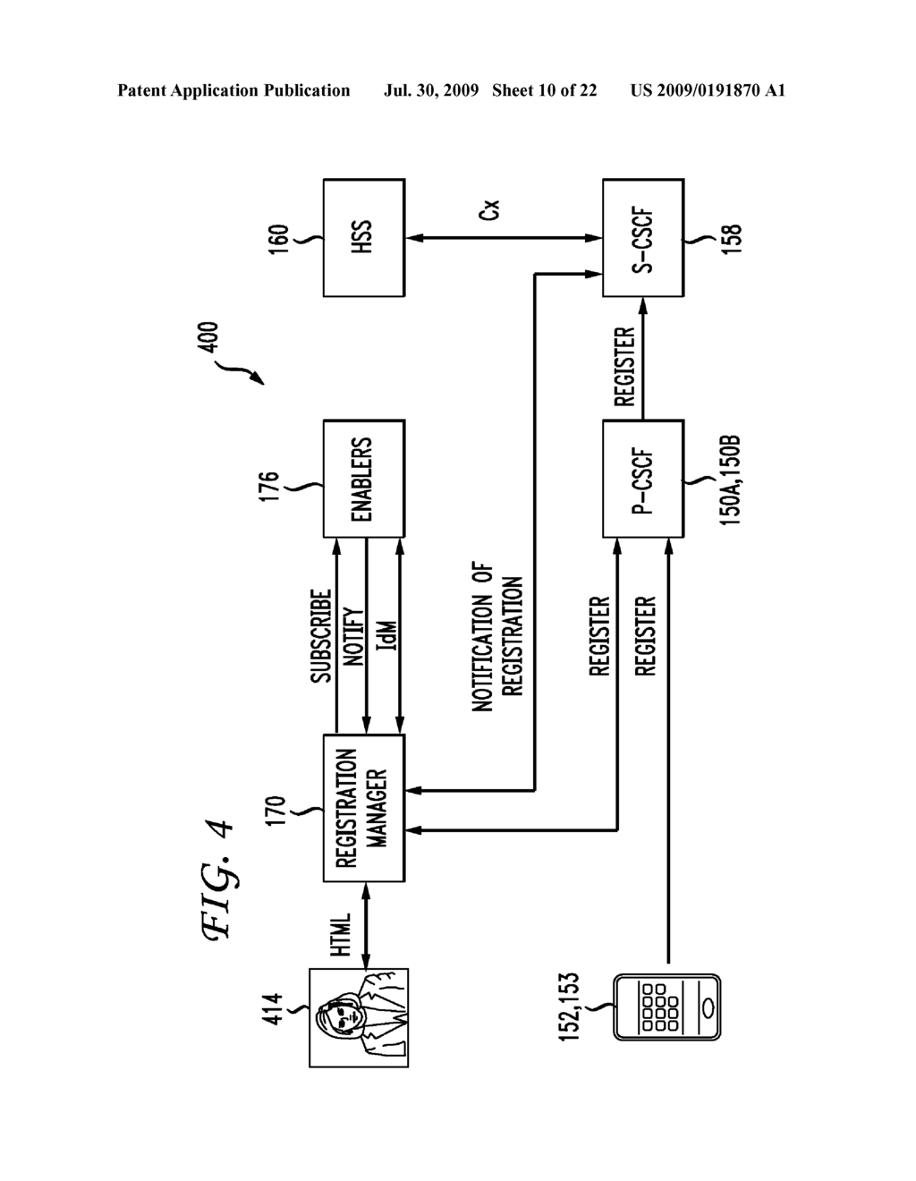 SYSTEM AND METHOD OF PROVIDING REGISTRATION ALERT IN AN IMS SYSTEM - diagram, schematic, and image 11