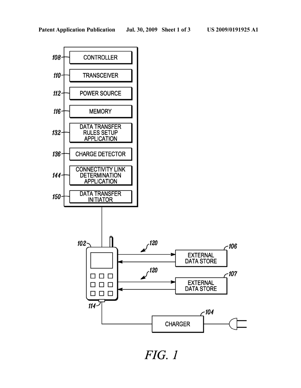 DEVICES AND METHODS FOR DATA TRANSFER DURING CHARGING OF A PORTABLE DEVICE - diagram, schematic, and image 02