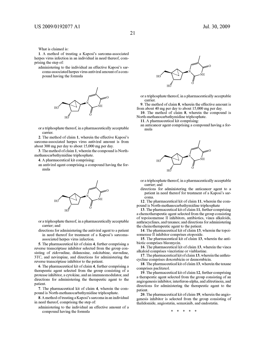 North-2'deoxy -methanocarbathymidines as antiviral agents for treatment of kaposi's sarcoma-associated herpes virus - diagram, schematic, and image 31