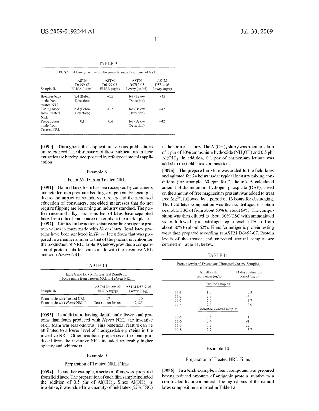 NATURAL RUBBER LATEX HAVING REDUCED ALLERGENICITY AND METHOD OF MAKING - diagram, schematic, and image 12