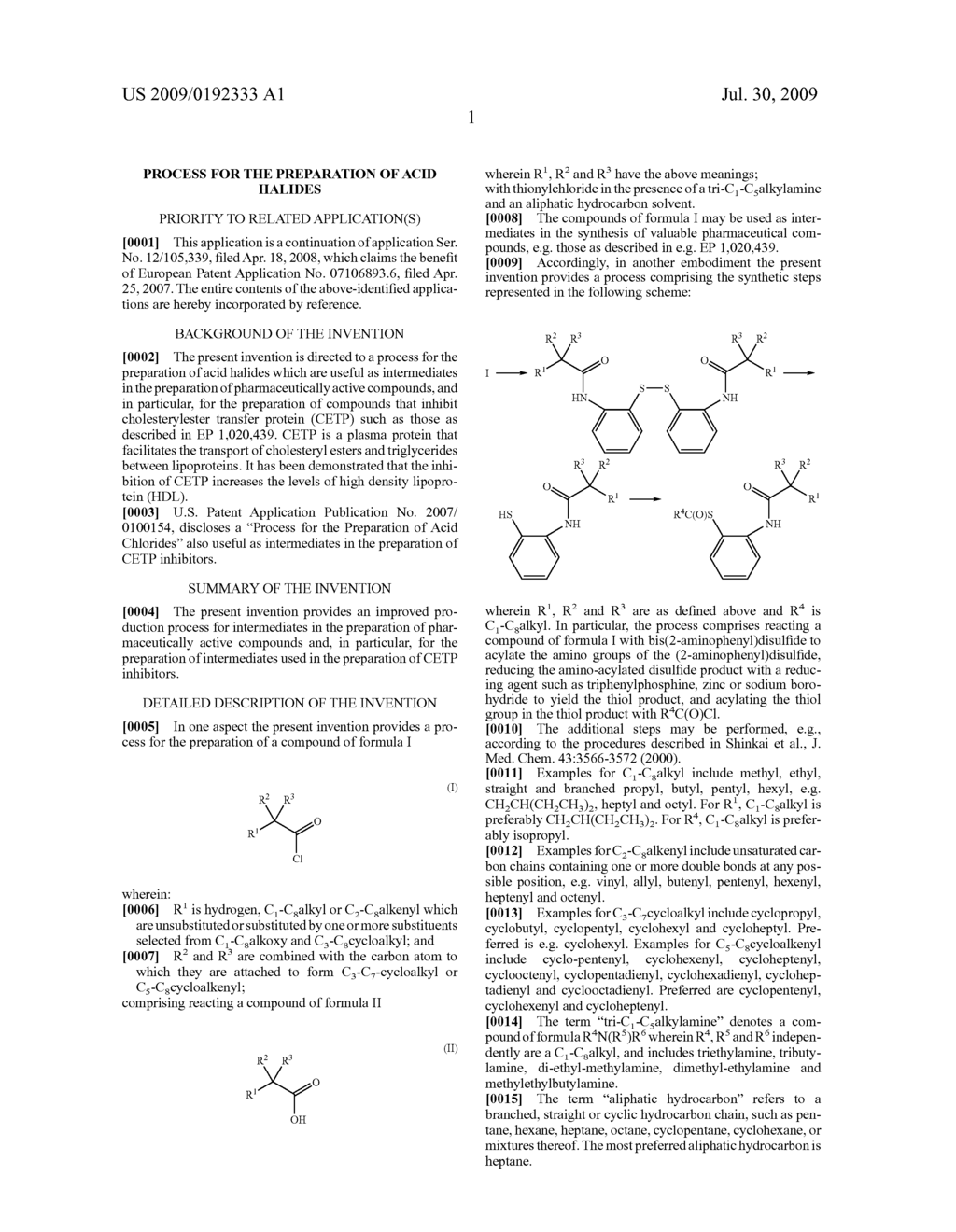 PROCESS FOR THE PREPARATION OF ACID HALIDES - diagram, schematic, and image 02