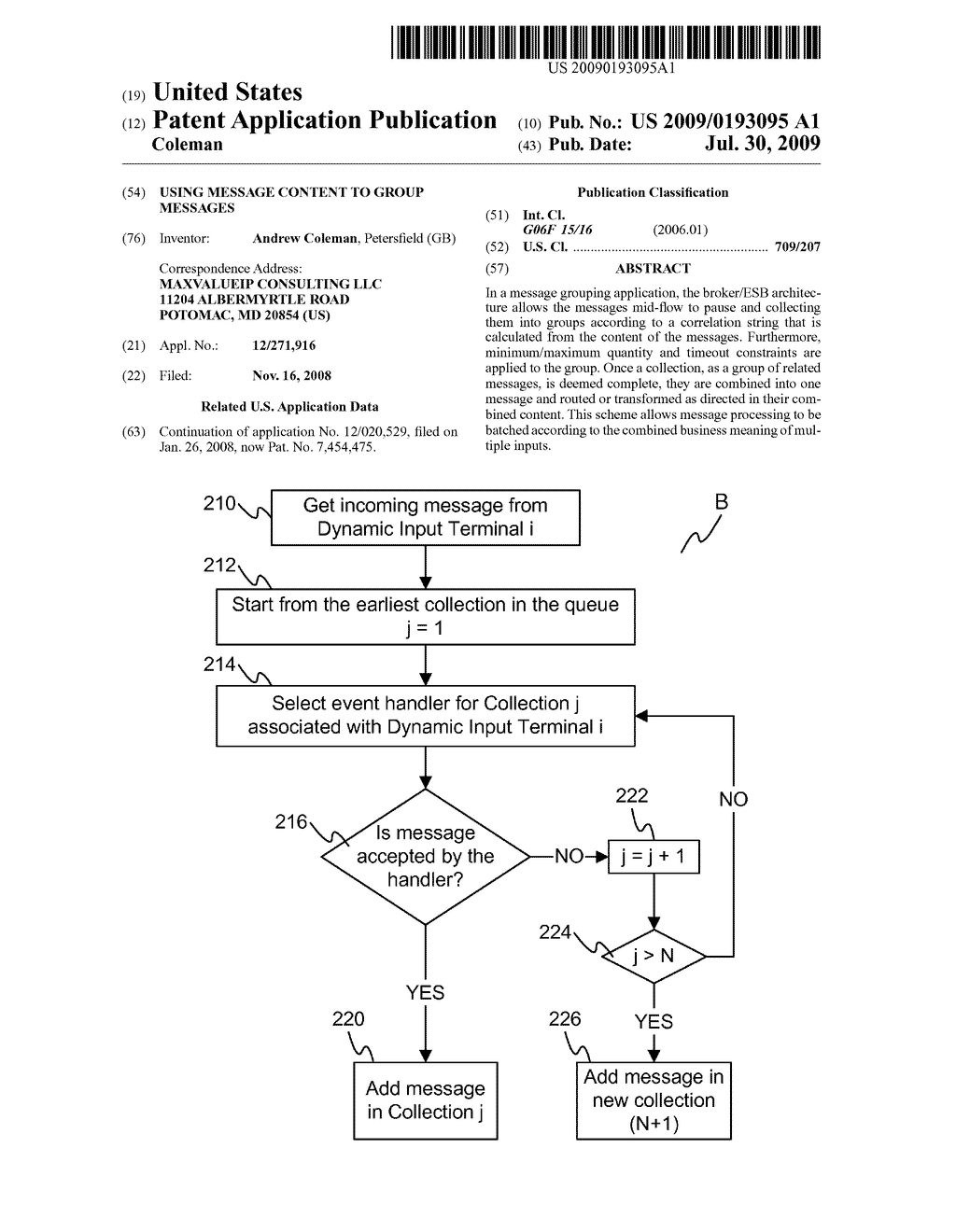 USING MESSAGE CONTENT TO GROUP MESSAGES - diagram, schematic, and image 01