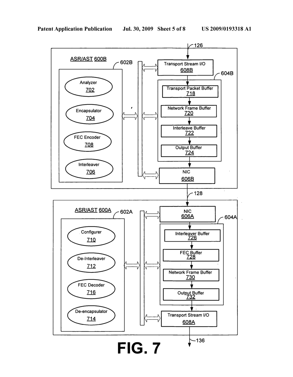 FORWARD ERROR CORRECTION AND INTERLEAVING OF NETWORK FRAMES - diagram, schematic, and image 06