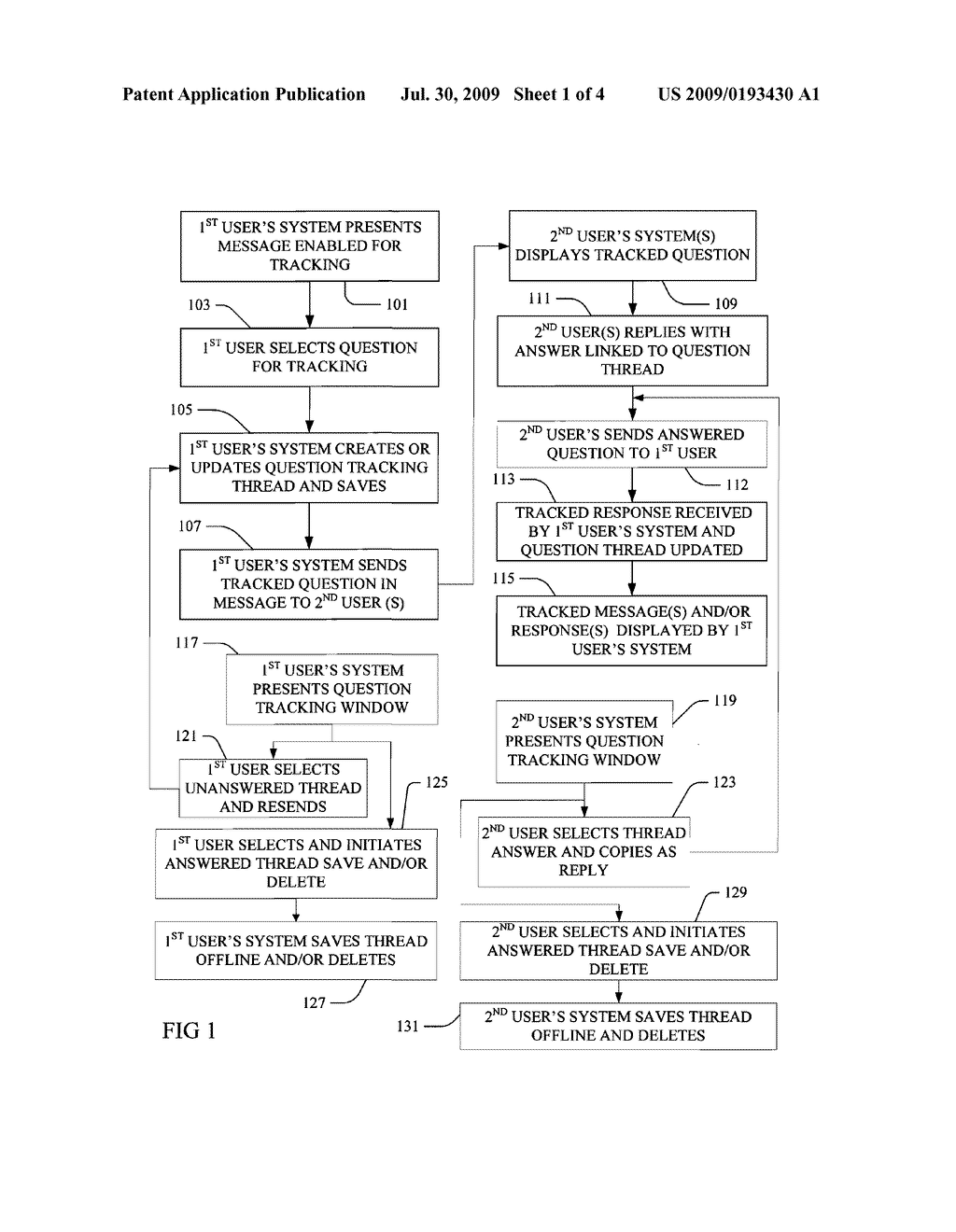 METHOD, SYSTEM, AND PROGRAM PRODUCT FOR TRACKING INTERACTIVE TEXT-MESSAGE COMMUNICATIONS - diagram, schematic, and image 02