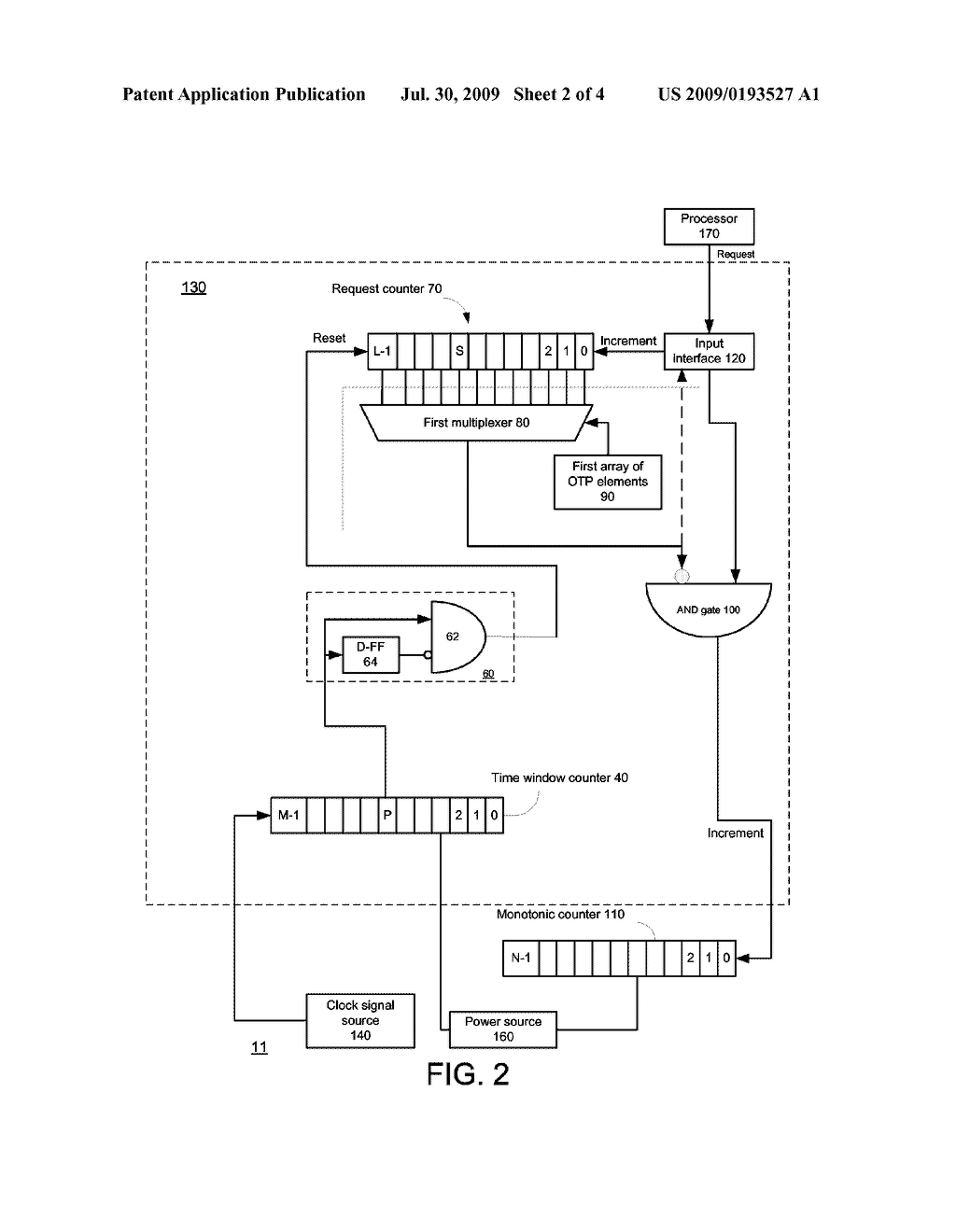 METHOD FOR MONOTONICALLY COUNTING AND A DEVICE HAVING MONOTONIC COUNTING CAPABILITIES - diagram, schematic, and image 03