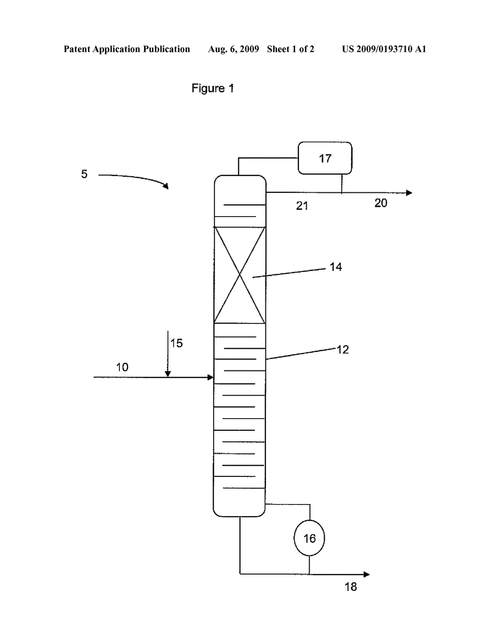 PROCESS TO PRODUCE CLEAN GASOLINE/BIO-ETHERS USING ETHANOL - diagram, schematic, and image 02