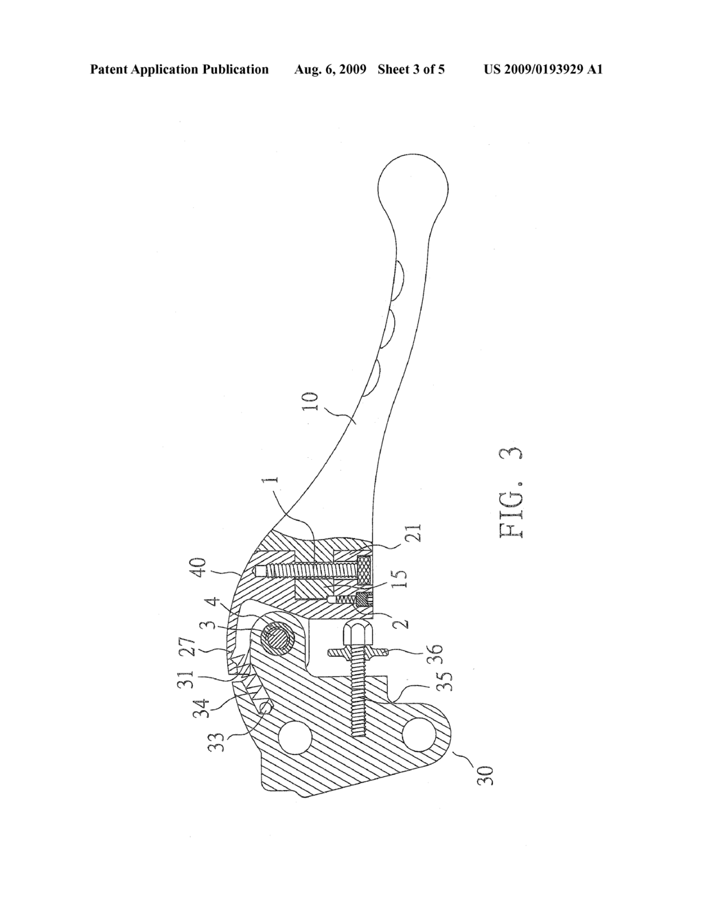 Foldable Control Lever Structure Of Motorcycle Handle - diagram, schematic, and image 04