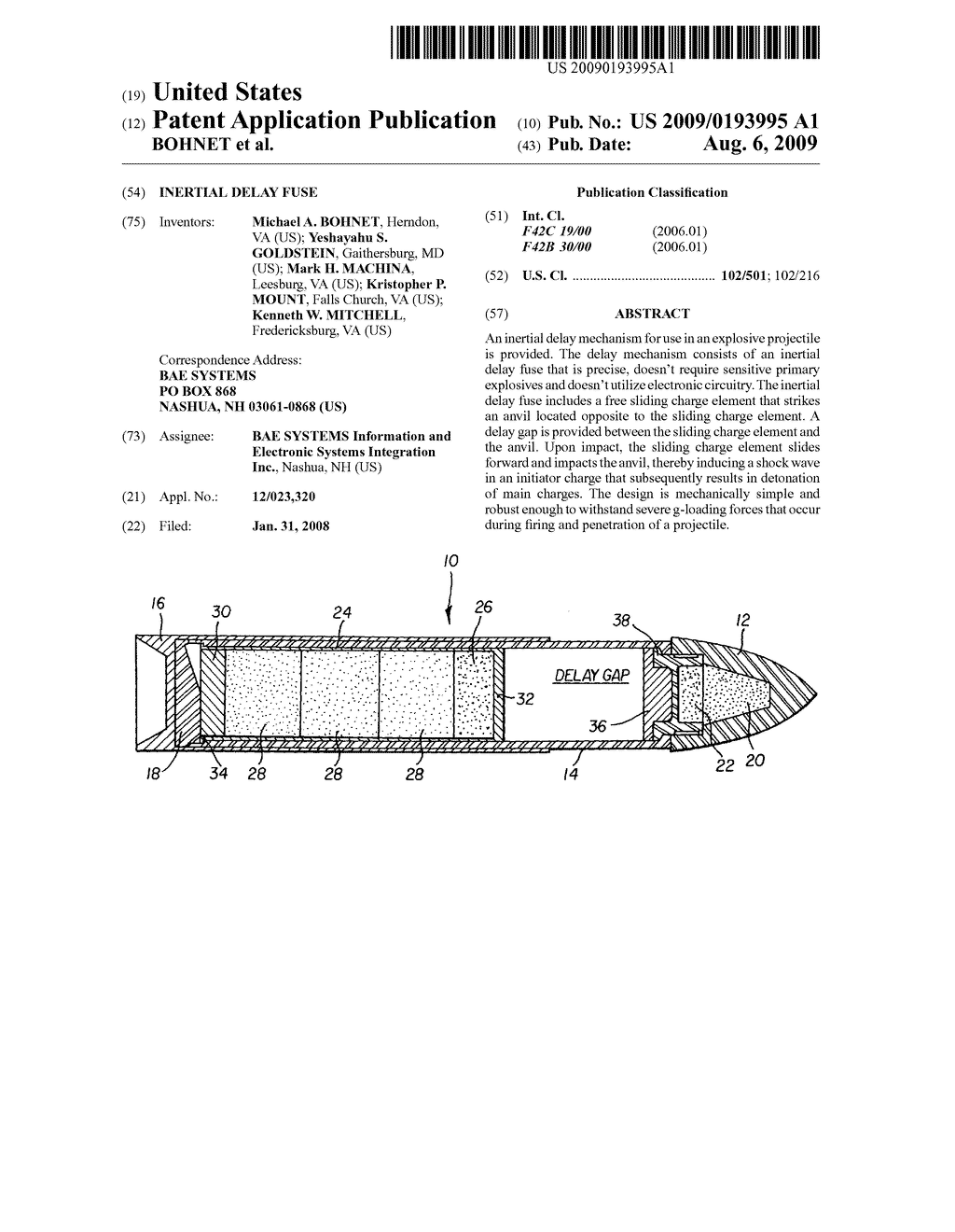 INERTIAL DELAY FUSE - diagram, schematic, and image 01