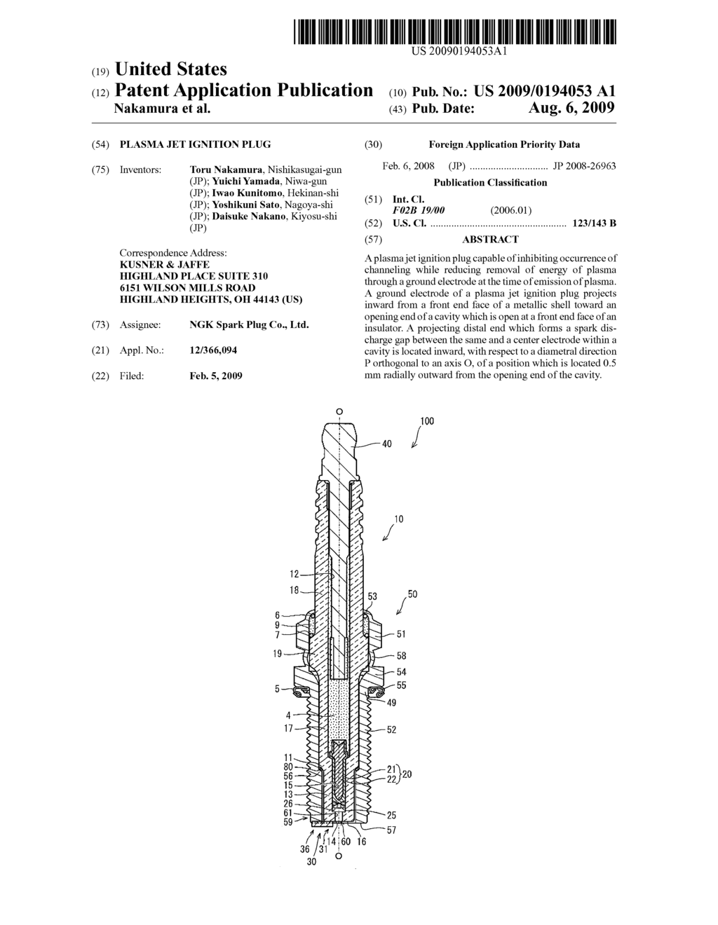 PLASMA JET IGNITION PLUG - diagram, schematic, and image 01