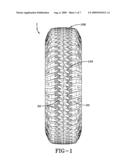 TIRE TREAD DISCHARGE GROOVES WITH TEXTURED BASES diagram and image