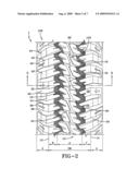 TIRE TREAD DISCHARGE GROOVES WITH TEXTURED BASES diagram and image