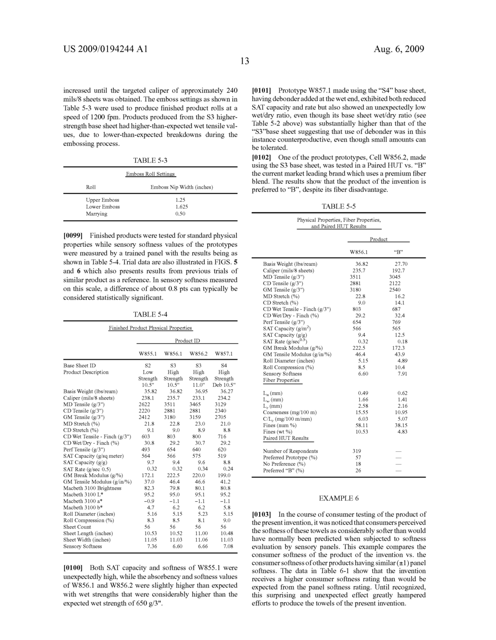 High Basis Weight TAD Towel Prepared From Coarse Furnish - diagram, schematic, and image 22