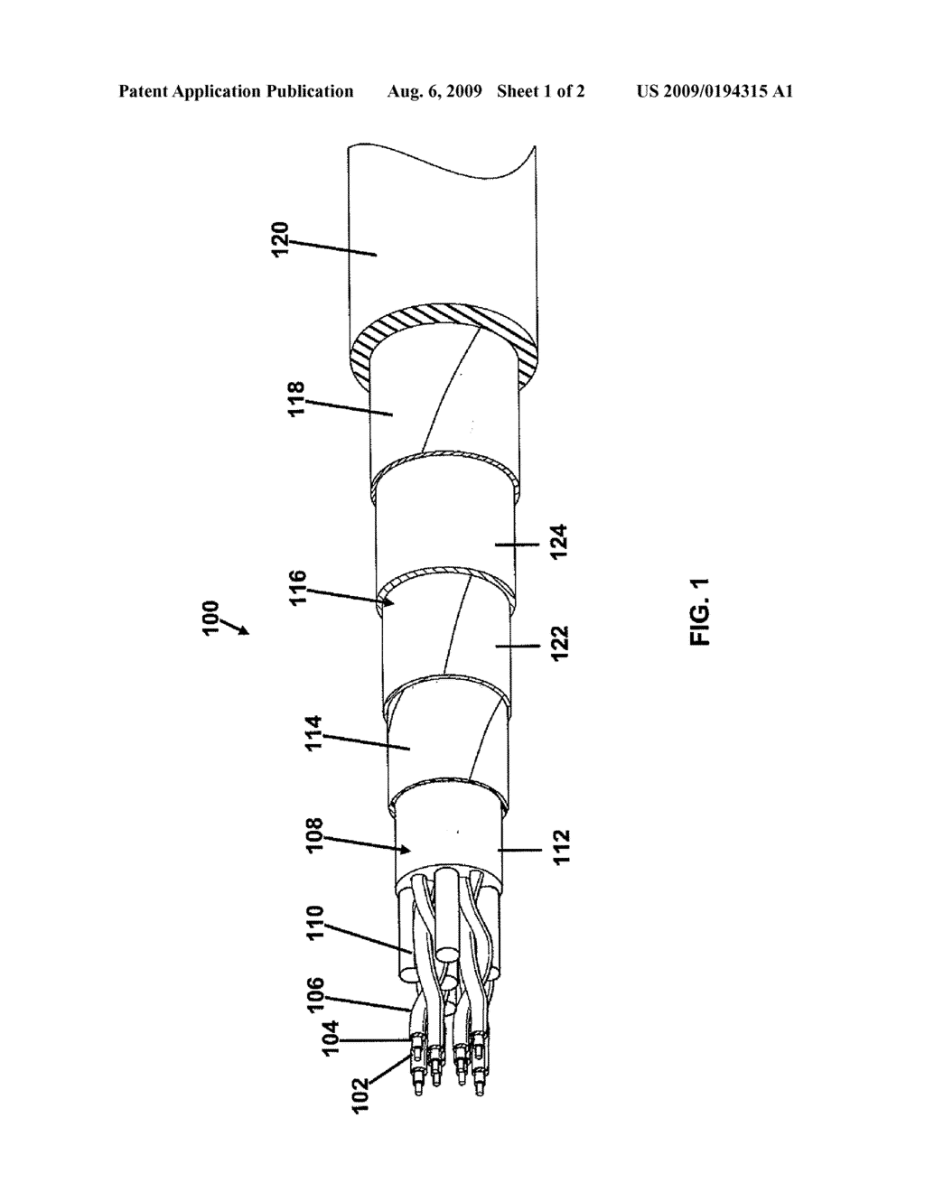 WATERPROOF DATA CABLE WITH FOAM FILLER AND WATER BLOCKING MATERIAL - diagram, schematic, and image 02