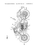 Arrangement of ignition coils and coil-holding structure in a motorcycle, and motorcycle including same diagram and image