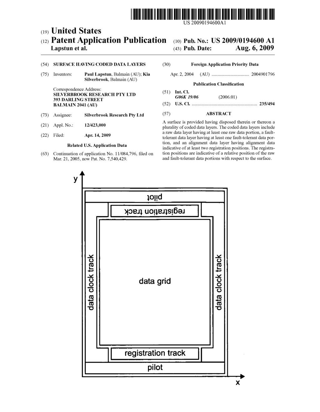 Surface Having Coded Data Layers - diagram, schematic, and image 01