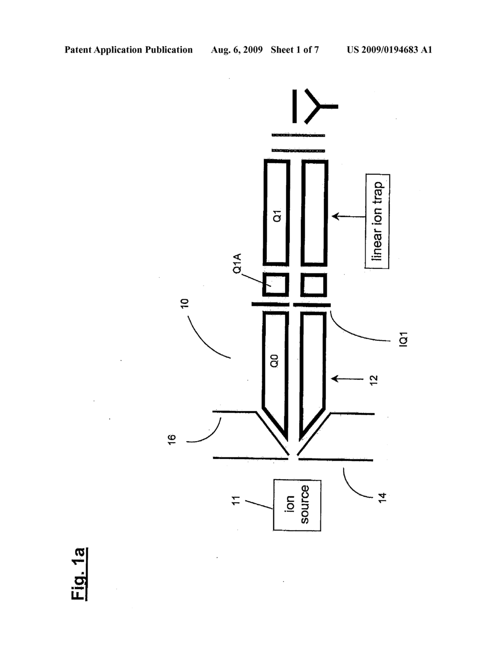 METHOD OF OPERATING A LINEAR ION TRAP TO PROVIDE LOW PRESSURE SHORT TIME HIGH AMPLITUDE EXCITATION - diagram, schematic, and image 02