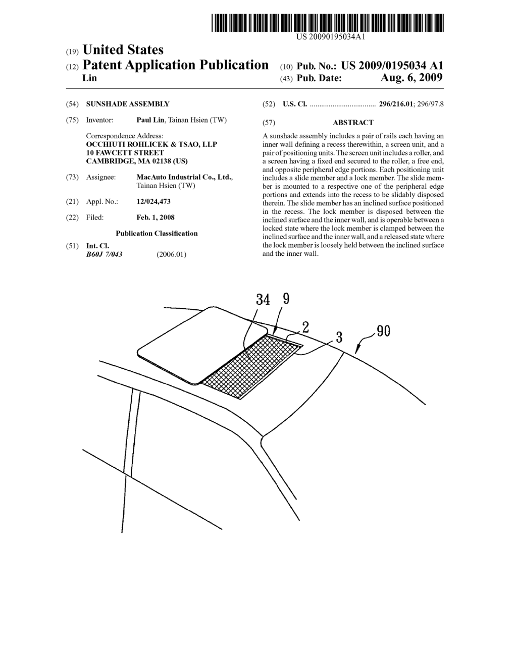 SUNSHADE ASSEMBLY - diagram, schematic, and image 01