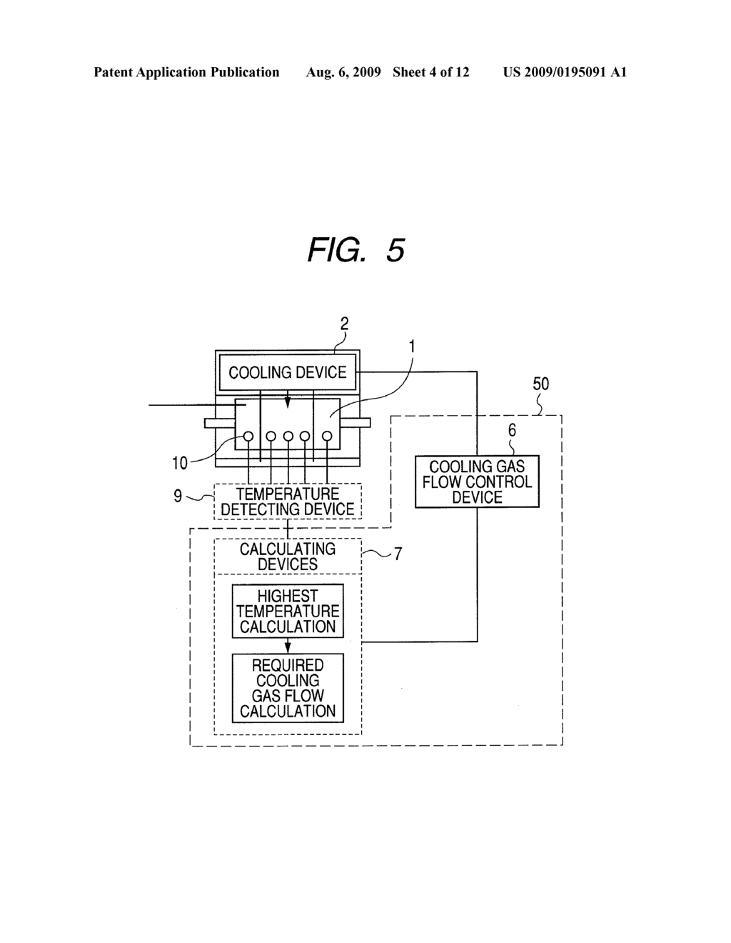 Rotary Electric Machine Having Cooling Device and Electric Generating System Including the Machine - diagram, schematic, and image 05