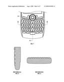 NARROW ANGULAR KEYBOARD FOR A HANDHELD MOBILE COMMUNICATION DEVICE diagram and image