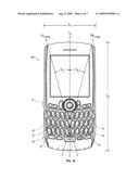 NARROW ANGULAR KEYBOARD FOR A HANDHELD MOBILE COMMUNICATION DEVICE diagram and image