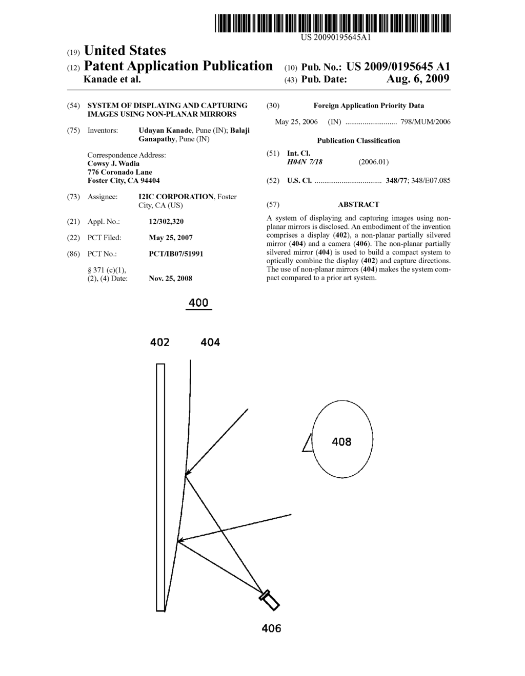 SYSTEM OF DISPLAYING AND CAPTURING IMAGES USING NON-PLANAR MIRRORS - diagram, schematic, and image 01