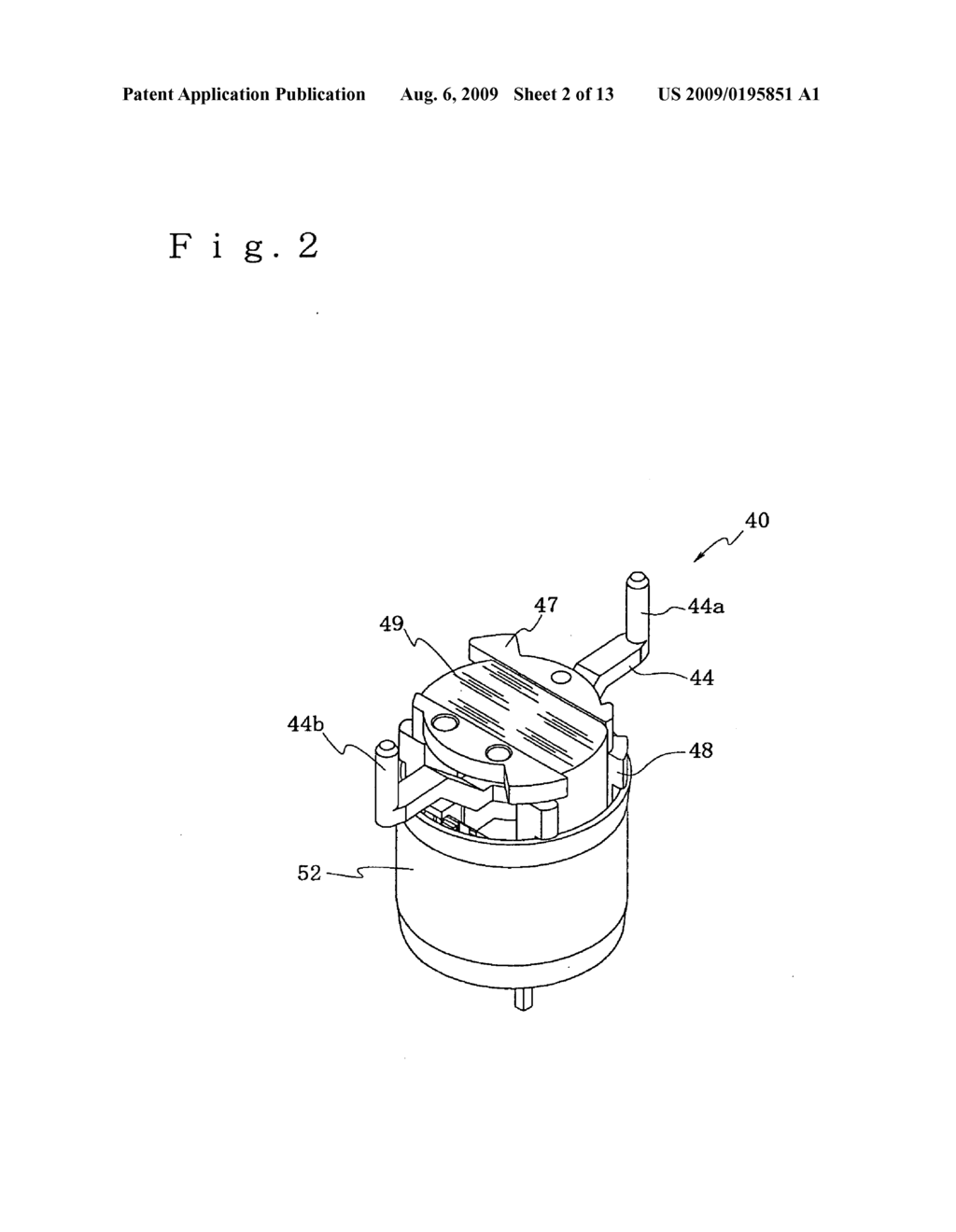 Magnet rotor, electromagnetic drive device and light quantity adjustment device using the magnet rotor - diagram, schematic, and image 03