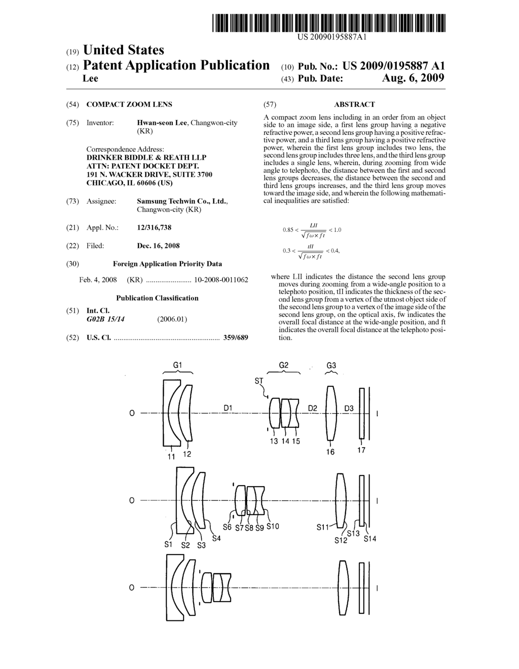 Compact Zoom Lens - diagram, schematic, and image 01