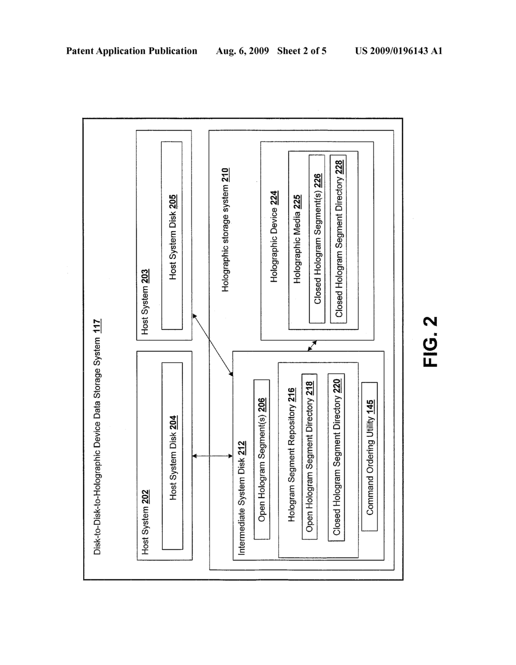 Method and System for Command-Ordering for a Disk-to-Disk-to-Holographic Data Storage System - diagram, schematic, and image 03