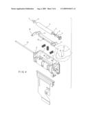 Printing roll release mechanism diagram and image