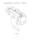 Printing roll release mechanism diagram and image