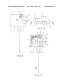 Printing roll release mechanism diagram and image