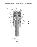 Air assisted simplex fuel nozzle diagram and image