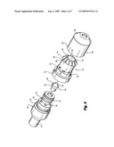 Air assisted simplex fuel nozzle diagram and image