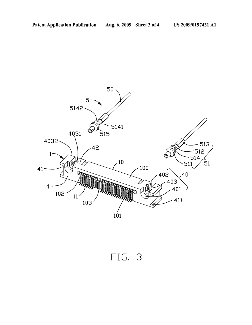 Electrical connector for receiving an electrical card assembly - diagram, schematic, and image 04