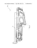 Toy gun with illuminated firing action diagram and image