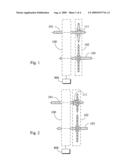 Continuous variable transmissin device with low shift transmission pulley train diagram and image