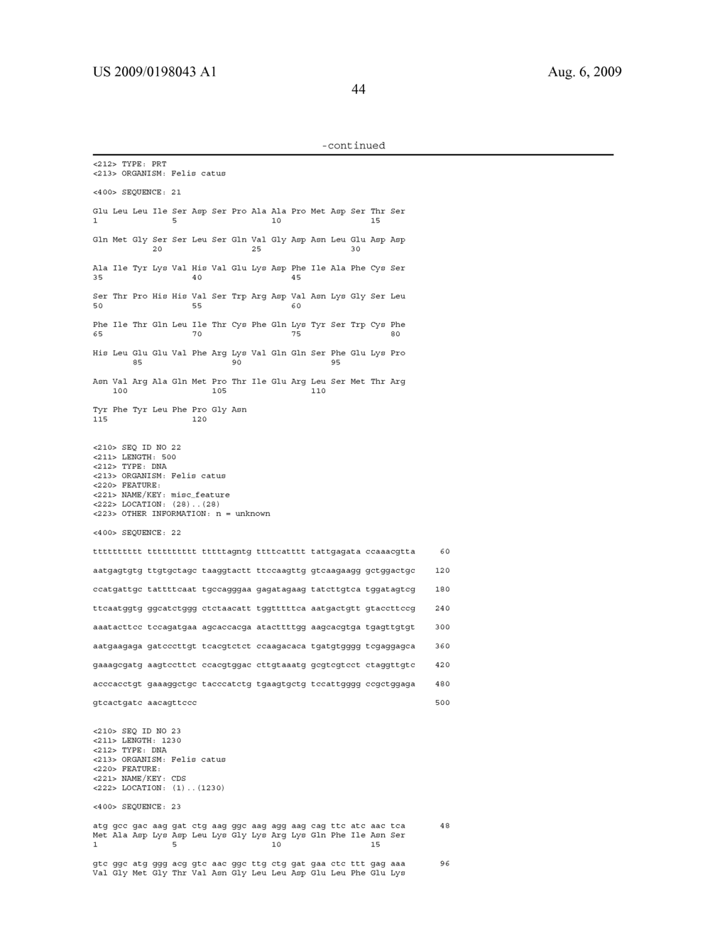 FELINE IL-18 PROTEINS - diagram, schematic, and image 45