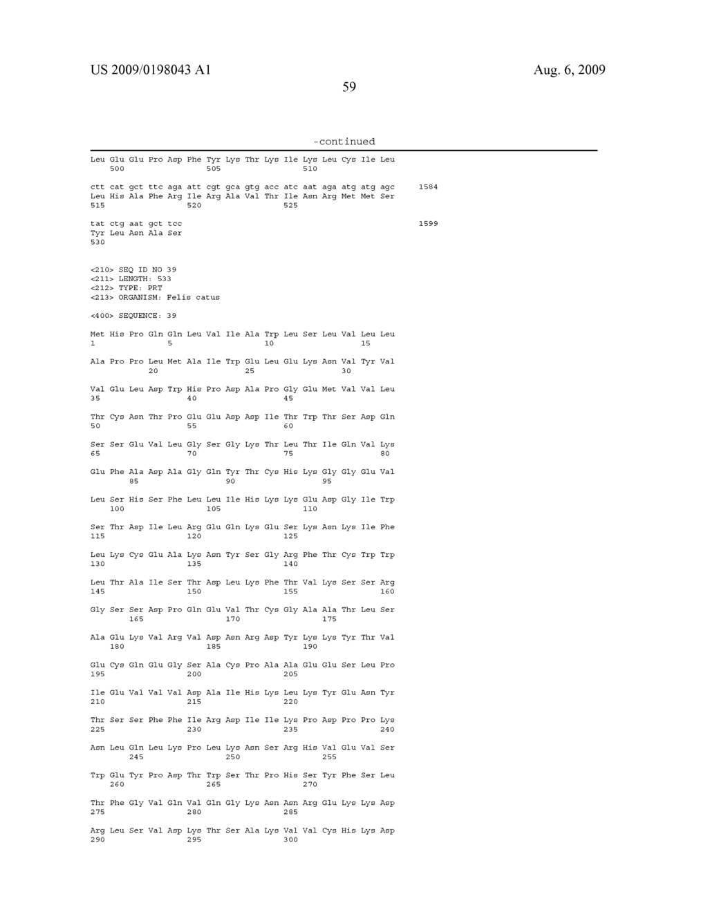 FELINE IL-18 PROTEINS - diagram, schematic, and image 60